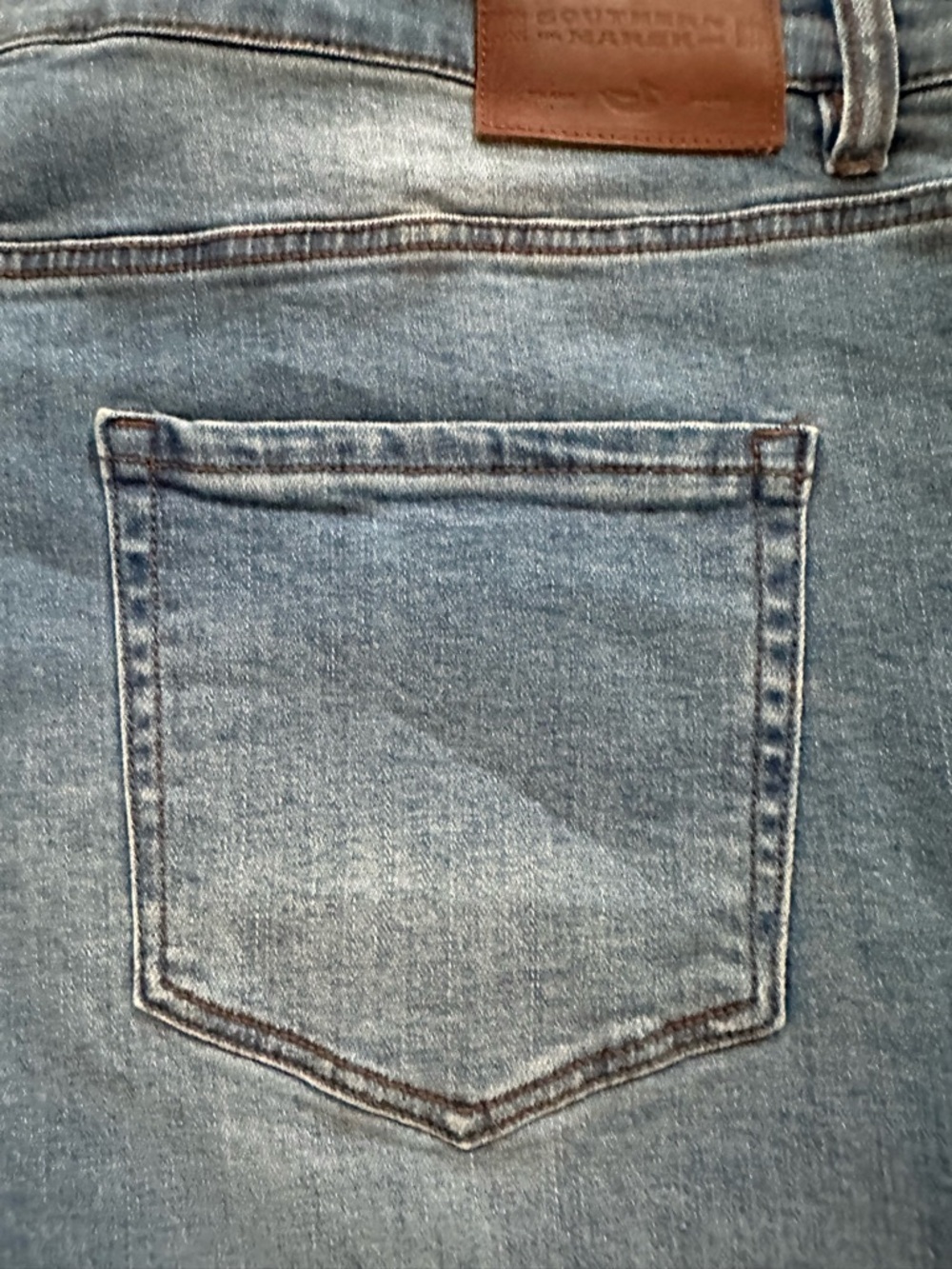 Southern Marsh Light Wash Straight Leg Men’s Jeans - Picture 6 of 8